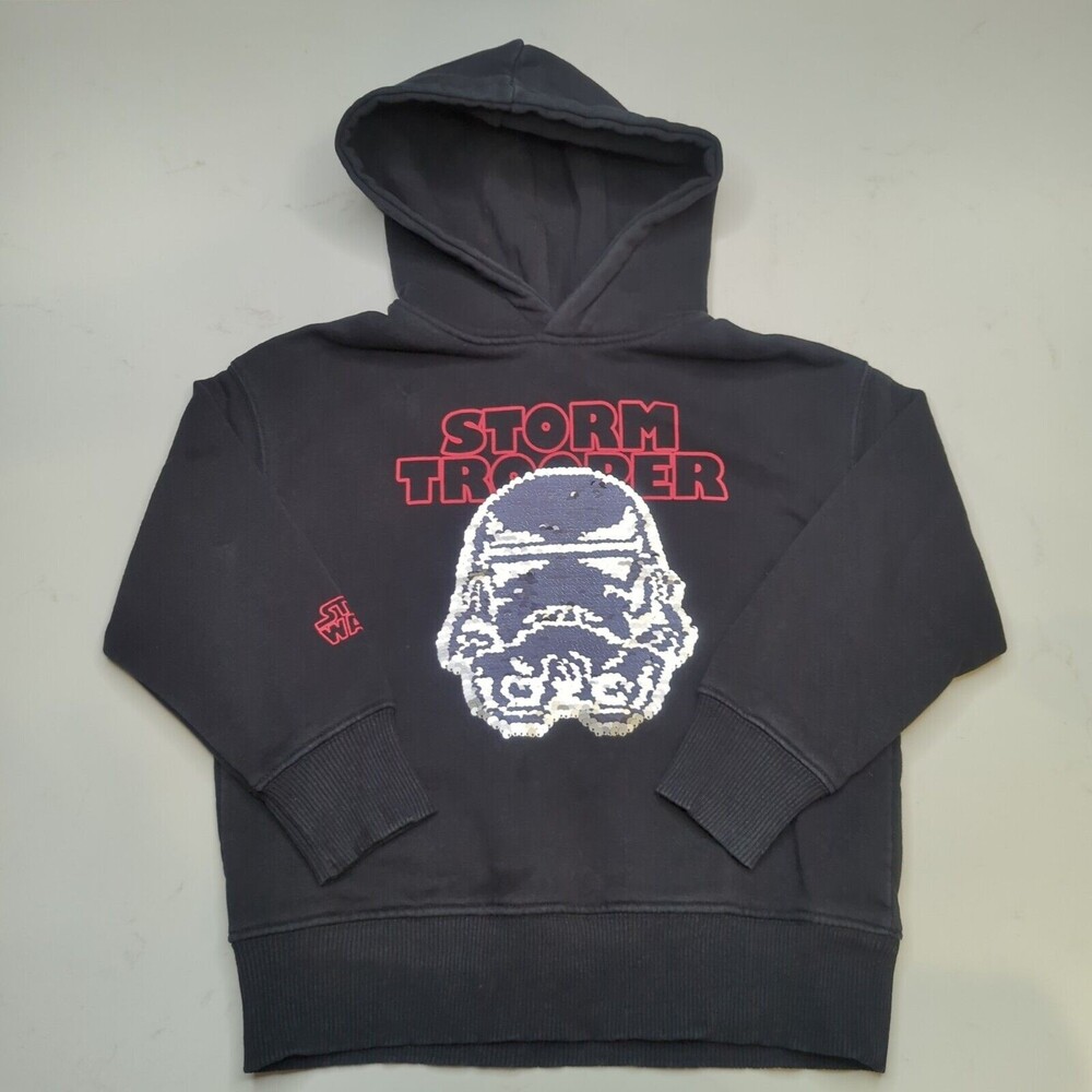 Zara Star Wars Disney sequin Boy's hoodie sweatshirt Sz. 6